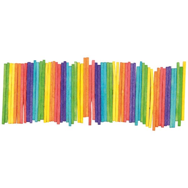 Holzstäbchen in unterschiedlichen Farben