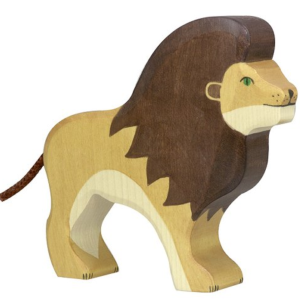 Löwenfigur aus Holz von Holztiger